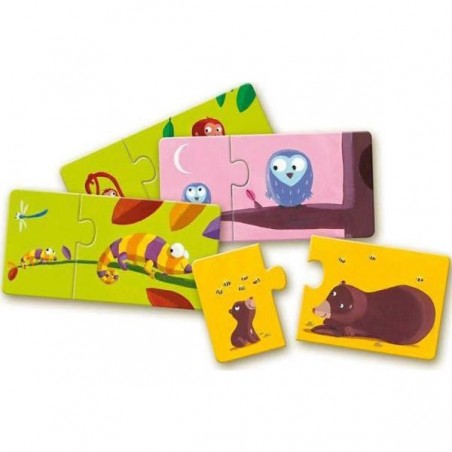 Djeco - Puzzle Duo Maman Bébé - Puzzle pour les enfants de 2 ans