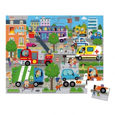 Puzzle city 36 pcs - Un jeu - Janod