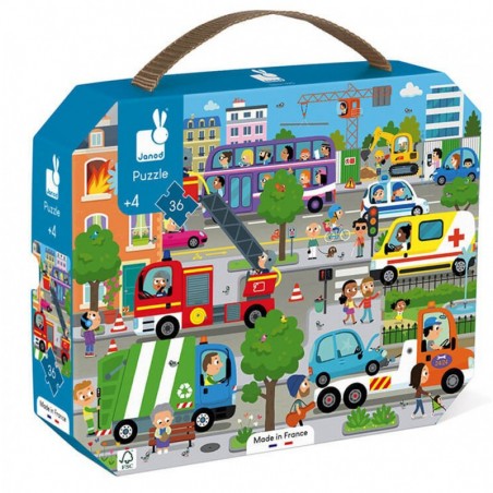 Puzzle city 36 pcs - Un jeu - Janod
