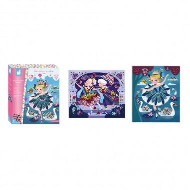 Set Créatif Sequins à Clouter Danseuses : Sable, Paillettes, Dorure & Strass - Janod