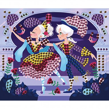 Set Créatif Sequins à Clouter Danseuses : Sable, Paillettes, Dorure & Strass - Janod