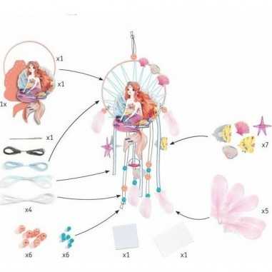 Coffret créatif DIY "Attrape-Rêves Douce Sirène"