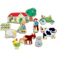 Magnets Djeco en bois - Ferme 2