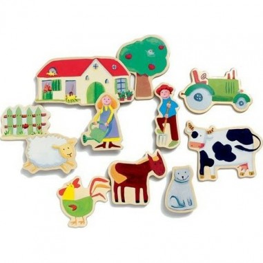 Magnets Djeco en bois - Ferme
