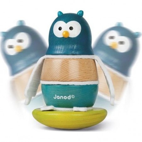 Jouet en bois Culbuto Chouette Zigolos
