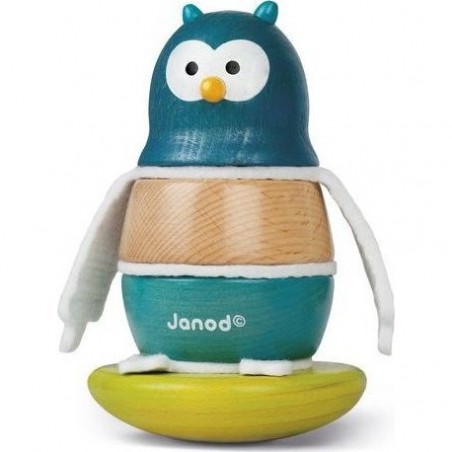 Jouet en bois Culbuto Chouette Zigolos