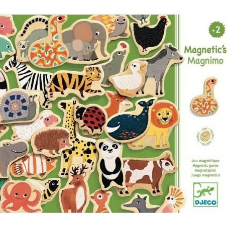 Magnets animaux en bois - Djeco "Magnimo"