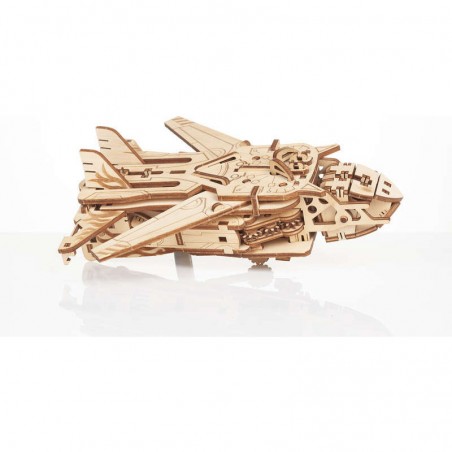 Robot avion transformer - maquette 3D mobile en bois - Mr Playwood