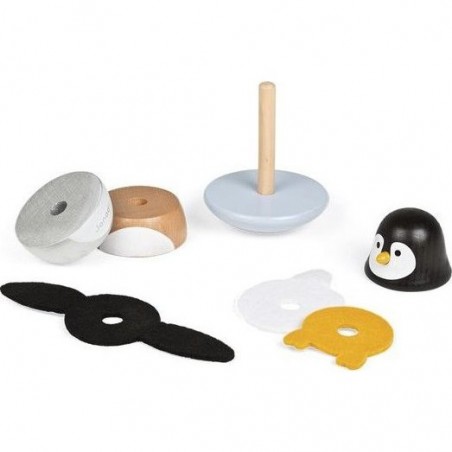 Jouet Culbuto en bois Pingouin