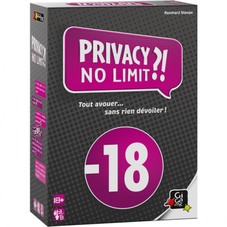 Privacy no limit - Jeu de société pour adultes - Gigamic