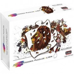 Rainbow Wooden Puzzle Lion - 121 pcs - Rainbowooden