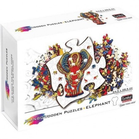 Eureka - Eureka 2D Puzzle - Elephant - Rainbowooden