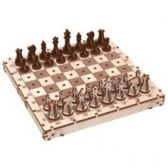 Jeu d'Échecs Pliable - Maquette 3D en Bois - Jeu classique - Mr Playwood