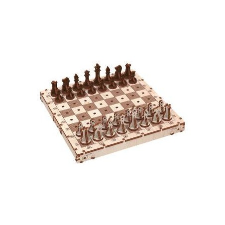 Jeu d'Échecs Pliable - Maquette 3D en Bois - Jeu classique - Mr Playwood