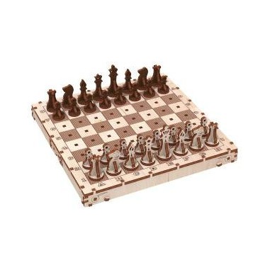 Jeu d'Échecs Pliable - Maquette 3D en Bois - Jeu classique - Mr Playwood