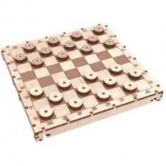 Jeu de Dames Pliable - Maquette 3D en Bois - Jeu classique - Mr Playwood 2