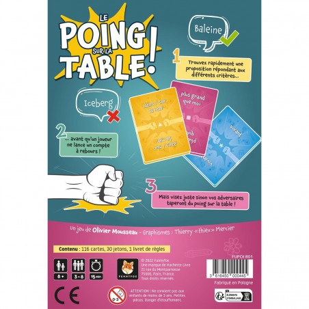 Le Poing sur la Table - Jeu d'Ambiance - Gigamic