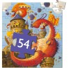 Puzzle silhouette - Vaillant et le dragon - 54 pièces - Djeco