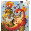 Puzzle silhouette - Vaillant et le dragon - 54 pièces - Djeco