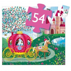 Puzzle silhouette - Le carrosse d'Elise - 54 pcs - Djeco 2