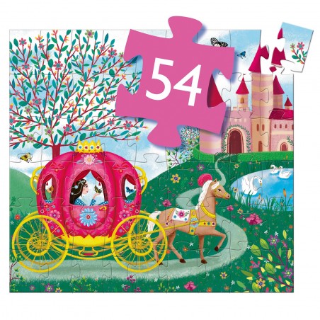Puzzle silhouette - Le carrosse d'Elise - 54 pcs - Djeco