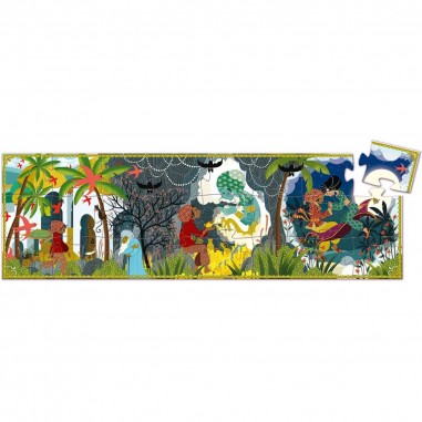 Puzzle Silhouette: Aladin - 24 Pièces - Jeux de société - Djeco