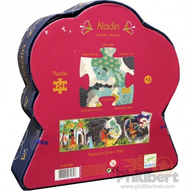 Puzzle Silhouette: Aladin - 24 Pièces - Jeux de société - Djeco