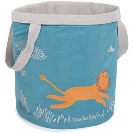 Panier en tissu lion Sous mon baobab - Moulin Roty