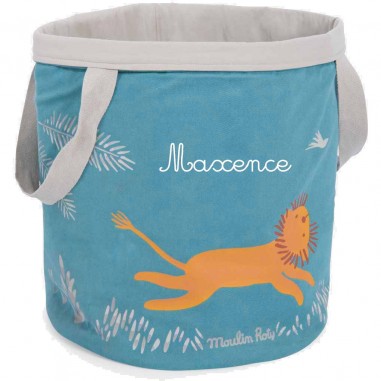Panier en tissu lion Sous mon baobab - Moulin Roty