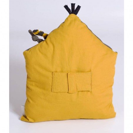 Coussin d'activités maison moutarde Les Moustaches - Moulin Roty