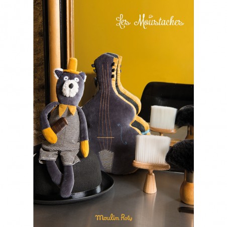Coussin contrebasse Les Moustaches - Moulin Roty