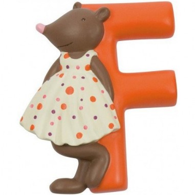 F lettre alphabet en résine - Moulin Roty