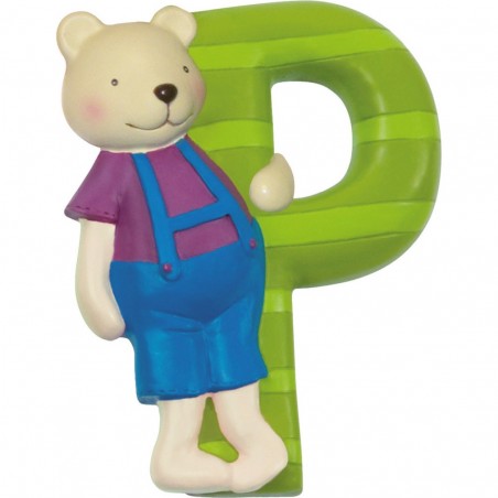 P lettre ours alphabet en résine - Moulin Roty