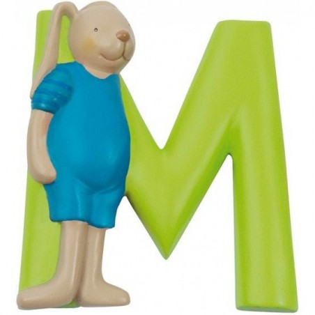 M lettre alphabet en résine - Moulin Roty