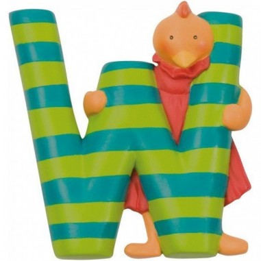 W lettre alphabet en résine - Moulin Roty