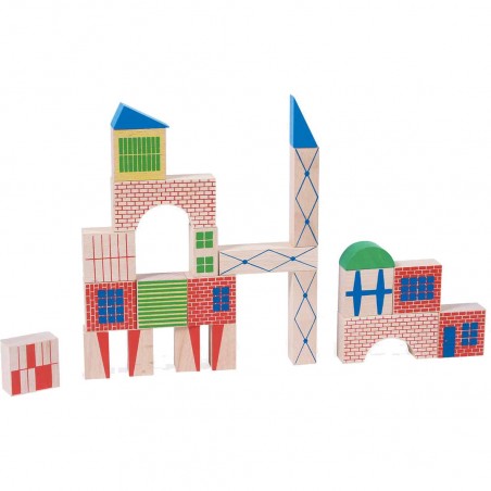 Jeu de construction en bois Bloc Ville - Dans la ville - Moulin Roty