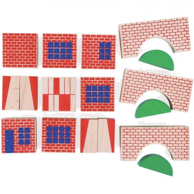 Jeu de construction en bois Bloc Ville - Dans la ville - Moulin Roty