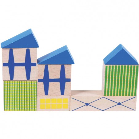 Jeu de construction en bois Bloc Ville - Dans la ville - Moulin Roty