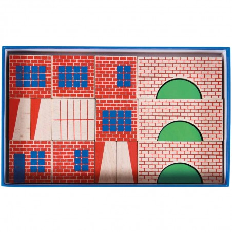 Jeu de construction en bois Bloc Ville - Dans la ville - Moulin Roty