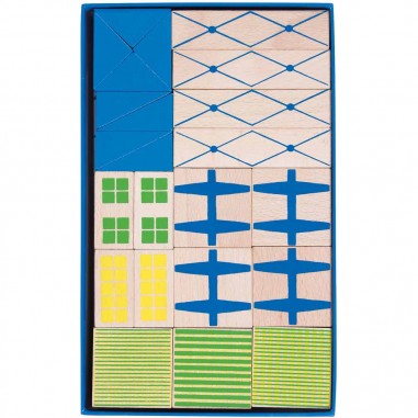 Jeu de construction en bois Bloc Ville - Dans la ville - Moulin Roty