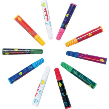 Boîte de 10 Feutres Magiques Aujourd'hui C'est Mercredi - Moulin Roty