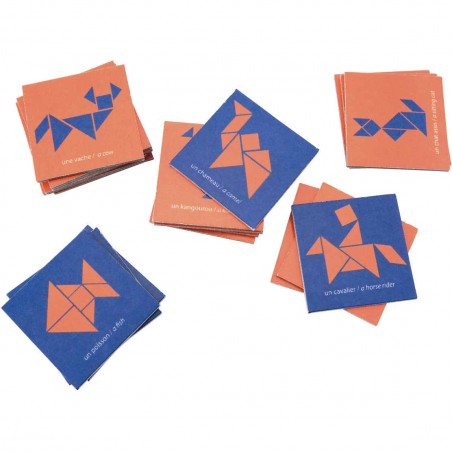 Tangram de poche en bois - Moulin Roty