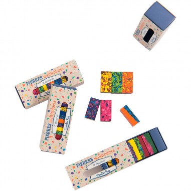 Boîte de 6 Pierres de Cire à Dessiner Les Petites Merveilles - Moulin Roty