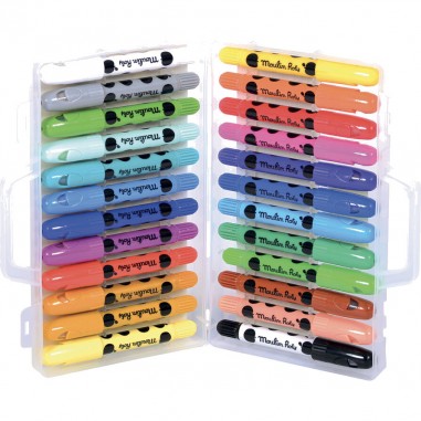 24 crayons de cire les Popipop - Moulin Roty