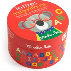 Lettres magnétiques en carton 54 pièces - Les Popipop - Moulin Roty