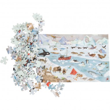 Puzzle de l'explorateur La banquise - 96 pièces - Le jardin du Moulin - Moulin Roty