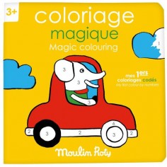 Cahier de coloriages magiques Français & anglais - Les Popipop - Moulin Roty