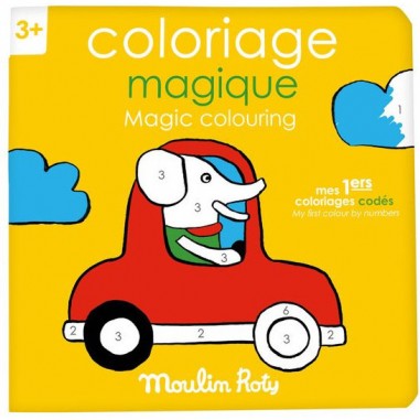 Cahier de coloriages magiques Français & anglais - Les Popipop - Moulin Roty