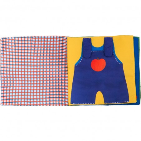 Livre tissu je m'habille Les popipop - Moulin Roty