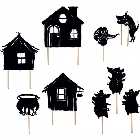 Les ombres du soir Trois petits cochons - Moulin Roty